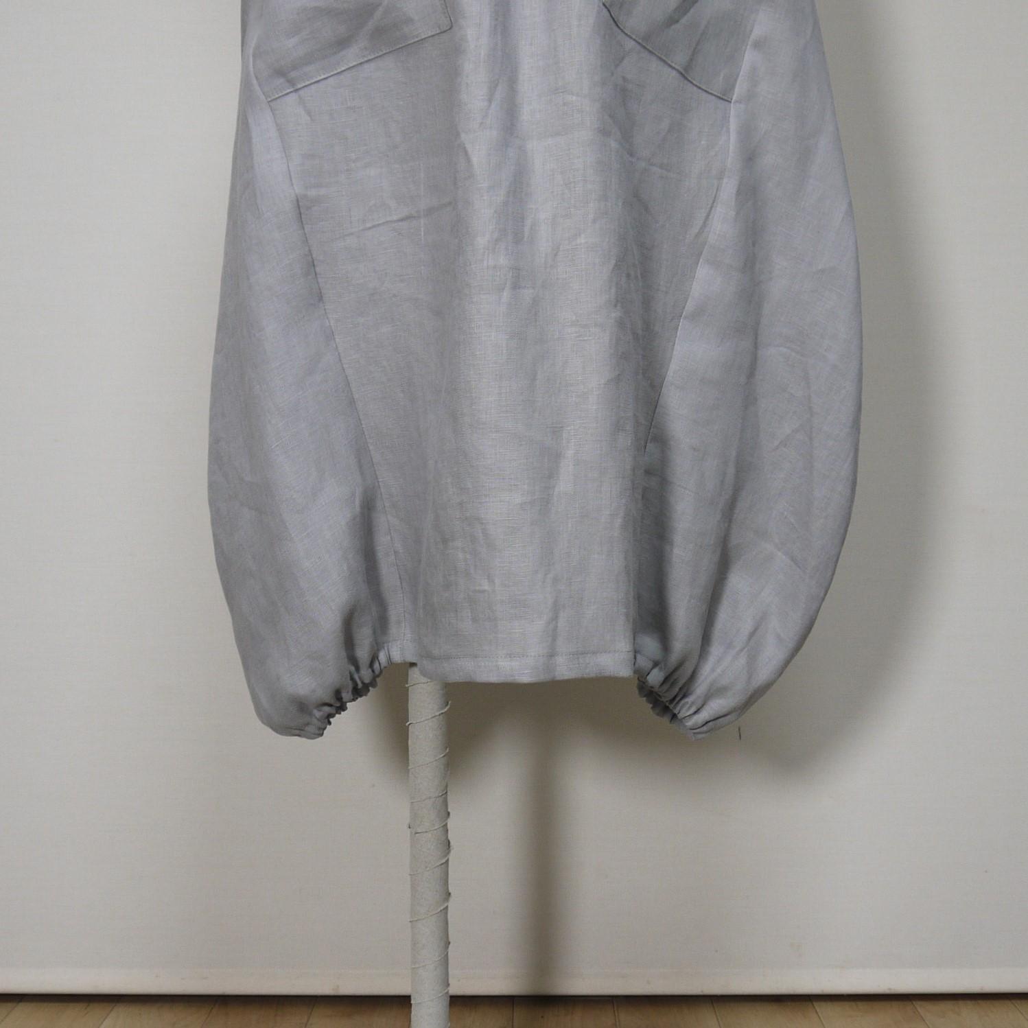 カラーリネン◆バルーンスカート　ロング◆グレージュ◆M・L・LL（中厚、リネン100％） | 5枚目