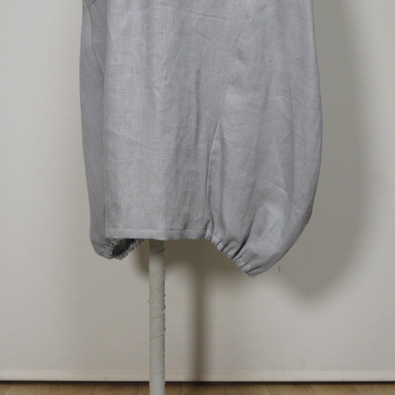 カラーリネン◆バルーンスカート　ロング◆グレージュ◆M・L・LL（中厚、リネン100％） | 6枚目