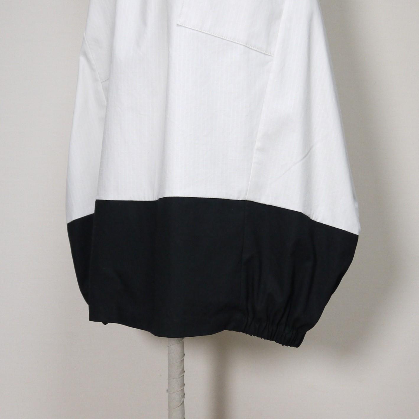 【リップクロス】バルーンスカート　ロング（ツートン）◆アイボリー×ブラック◆フリーサイズ（コットン100％） | 4枚目