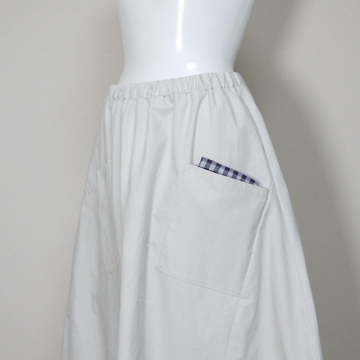 【リップクロス】バルーンスカート　ロング◆アイボリー◆フリーサイズ（コットン100％） | 4枚目