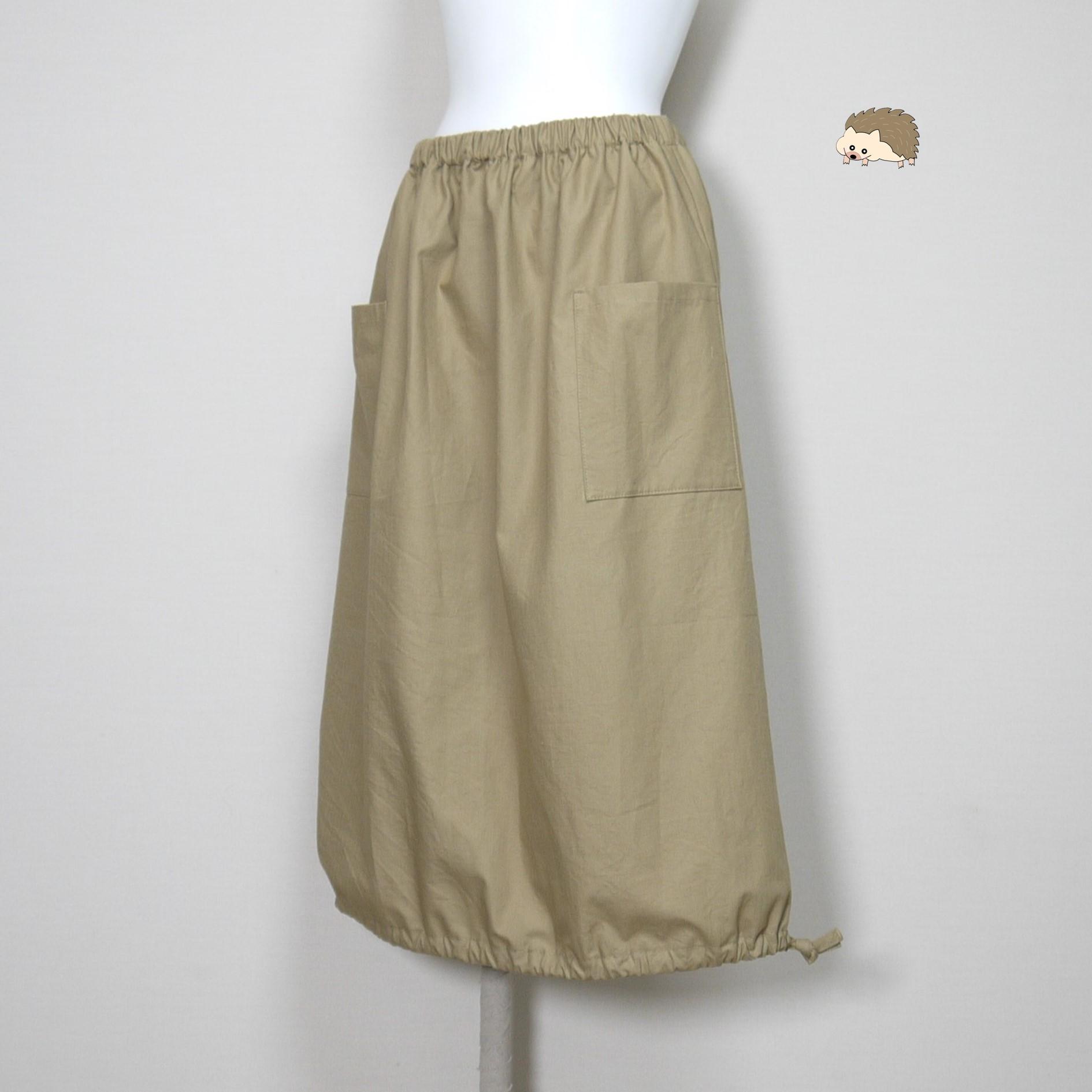 【リップクロス】ループスカート◆モカベージュ◆フリーサイズ(コットン100%)1枚目の画像