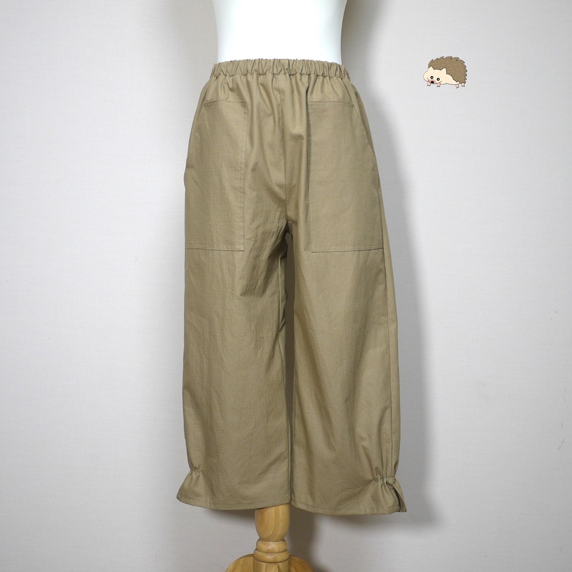 【リップクロス】ポップスリットパンツ◆モカベージュ◆フリーサイズ(コットン100%)1枚目の画像