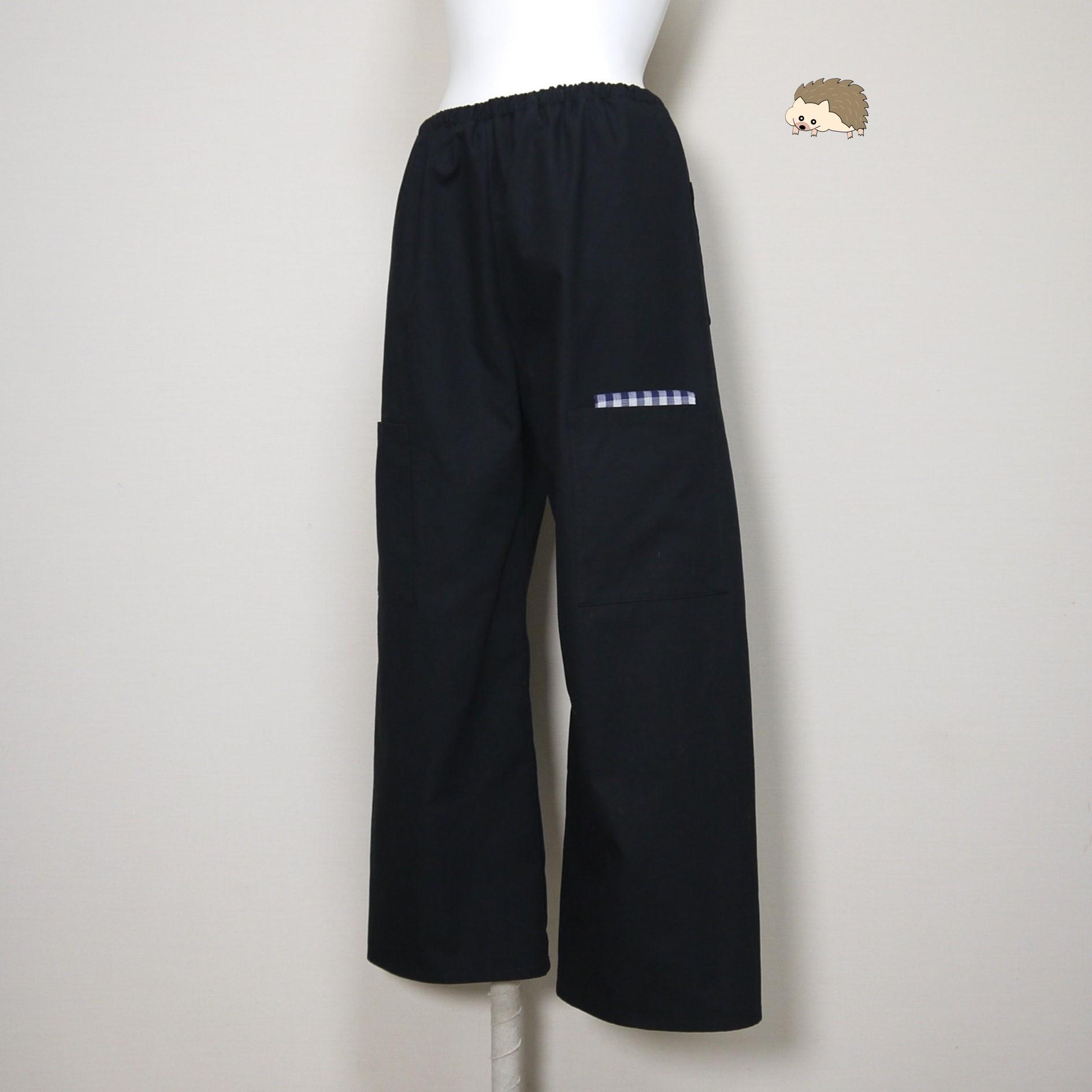 【リップクロス】イージーパンツ〈ミリタリー〉ストレート・ロング◆ブラック◆M・L・LL・ワイドフリー★4サイズ★1枚目の画像