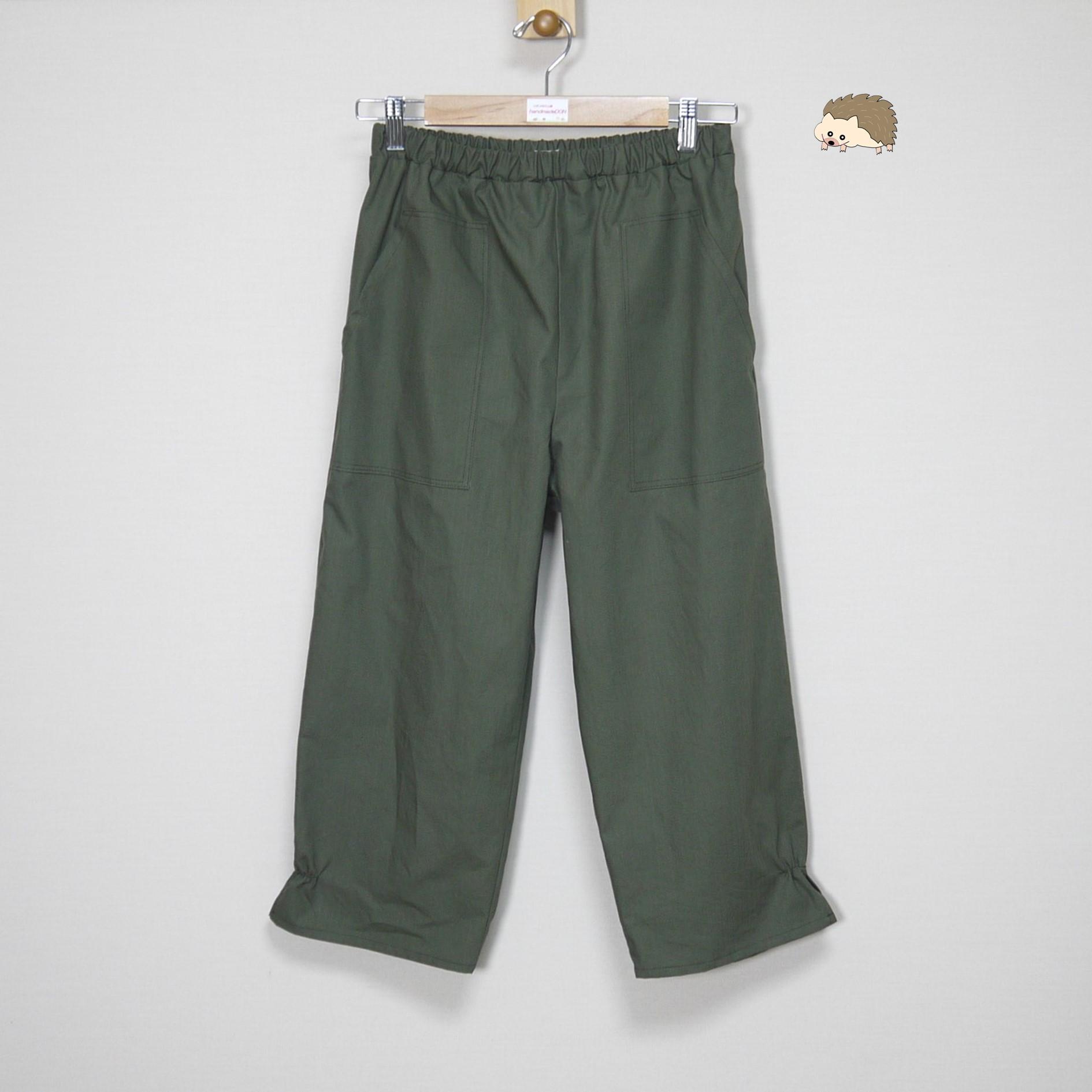 【リップクロス】ポップスリットパンツ◆カーキ◆フリーサイズ(コットン100%)1枚目の画像