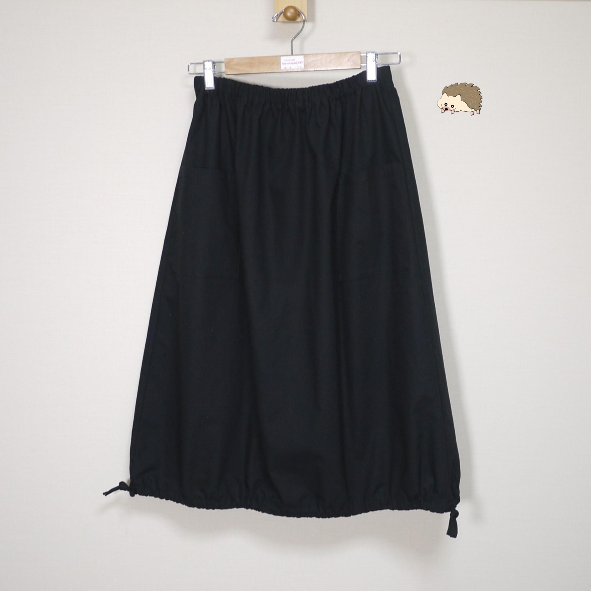 【リップクロス】ループスカート◆ブラック◆フリーサイズ(コットン100%)1枚目の画像