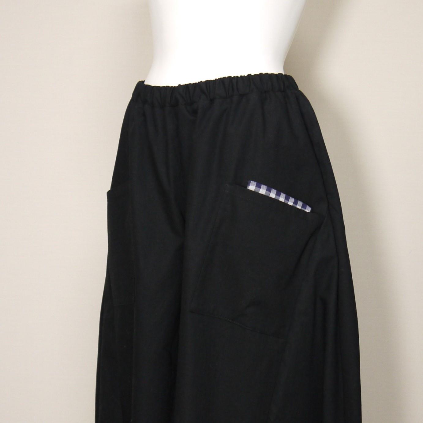 【リップクロス】バルーンキュロット ロング◆ブラック◆S・M・L・LL(コットン100%) | 3枚目