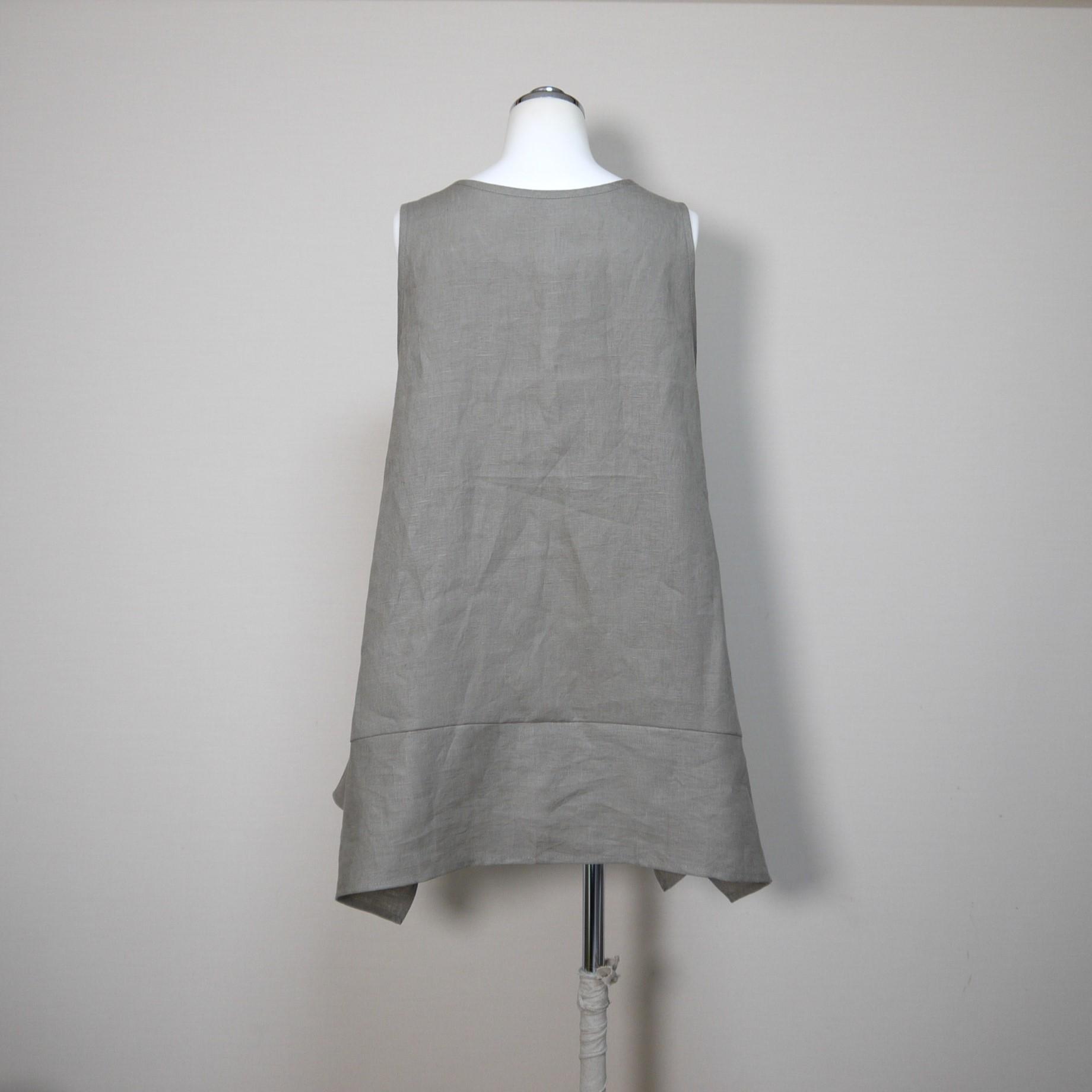 リネン◆フレアキャミ◆オールドカーキ◆S・M・Ⅼ・LL(中厚、リネン100%) | 7枚目