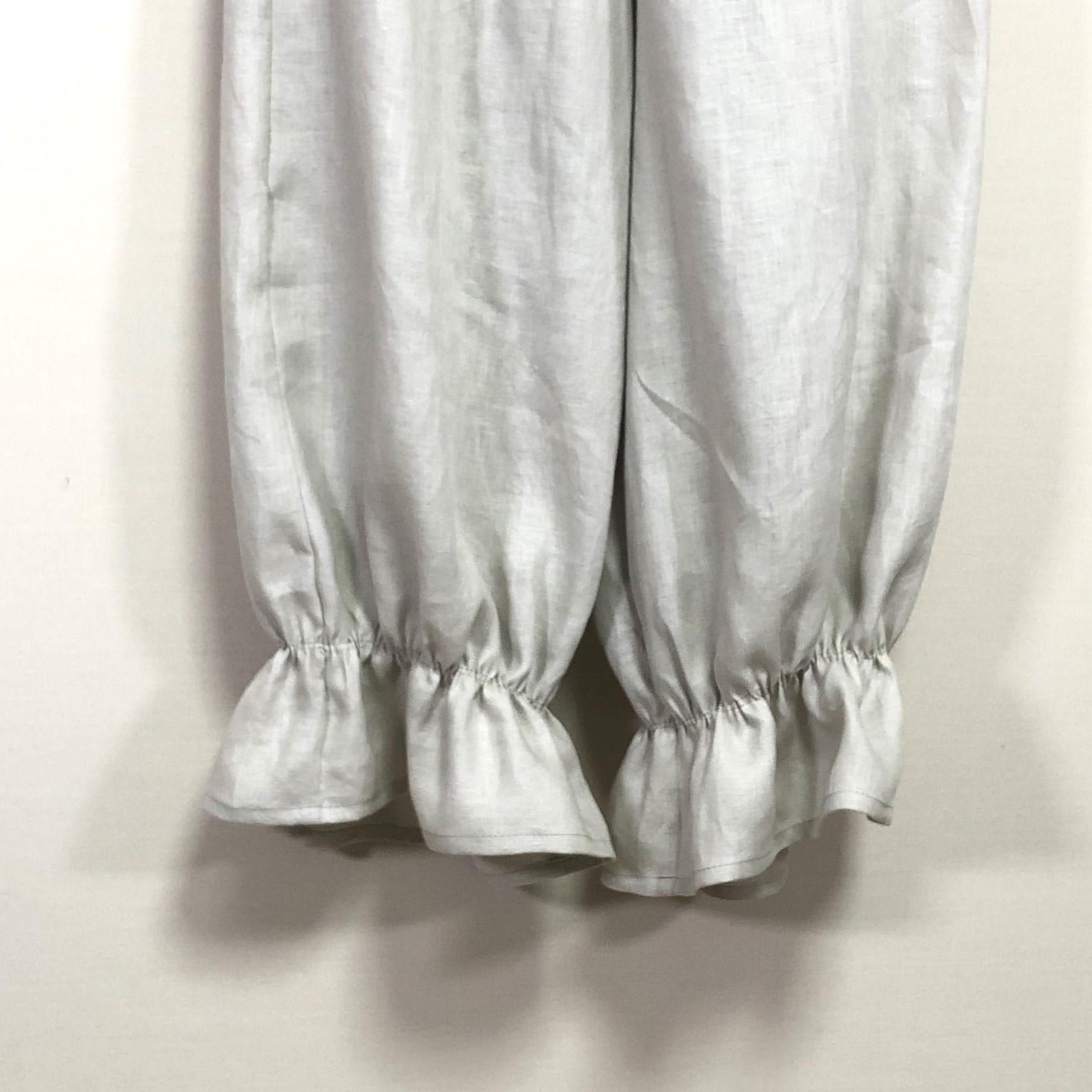 カラーリネン◆ゆるふわペチ ロング丈◆ナチュラル◆フリーサイズ(中厚、リネン100%) | 2枚目