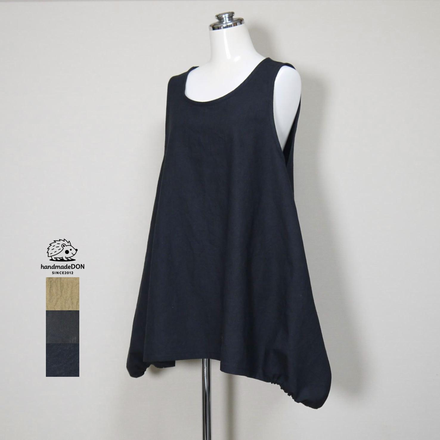 ★ハーフリネン★バルーンベスト◆【ヴィンテージハーフ】スミクロ◆フリーサイズ1枚目の画像