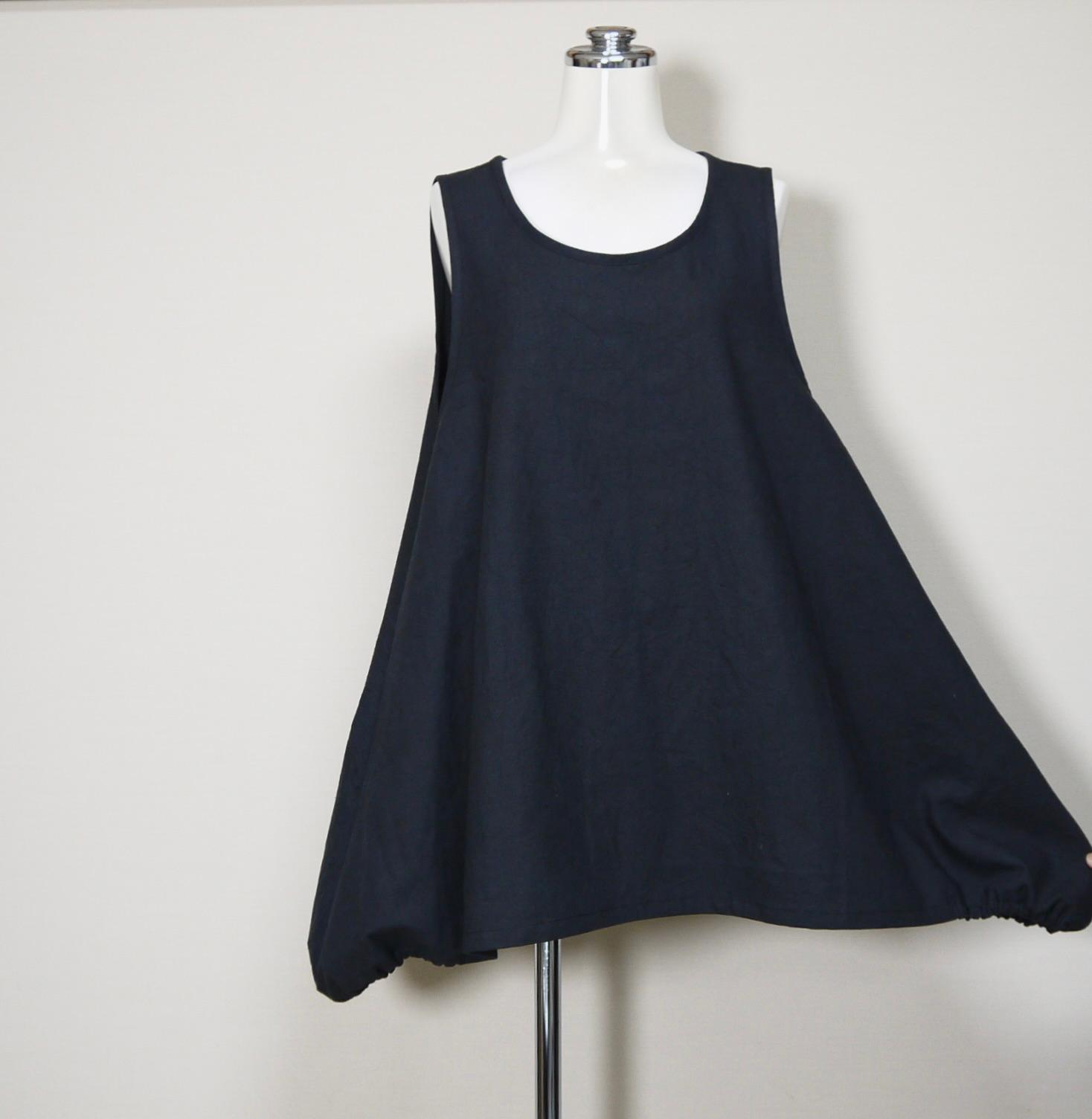 ★ハーフリネン★バルーンベスト◆【ヴィンテージハーフ】スミクロ◆フリーサイズ | 3枚目