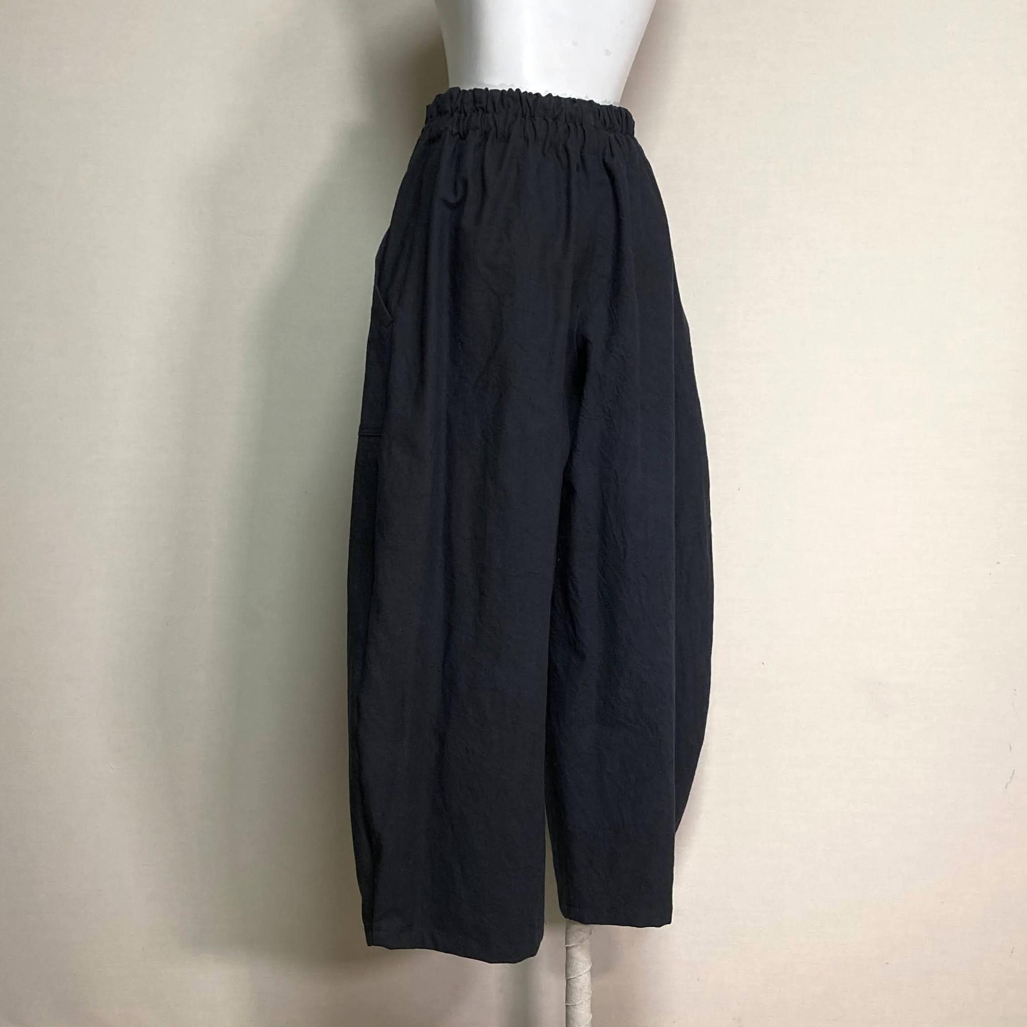 コクーンパンツ【ヴィンテージハーフ】スミクロ(ハーフリネン)◆フリーサイズ | 7枚目
